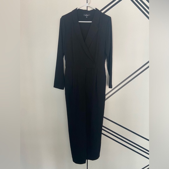 Lulus Power Pose Black Long Sleeve Collared Jumpsuit - Picture 4 of 5